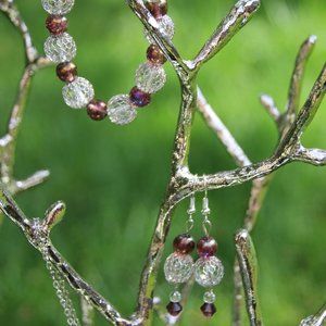 Jewelry set earrings necklace bracelet sea net
